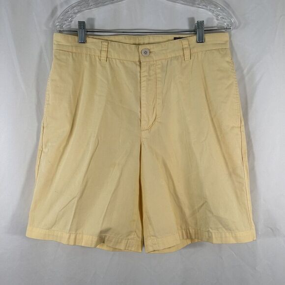 Vineyard Vines Shorts Men's 33 Yellow Chino Club Short Pockets 100% Cotton - Picture 1 of 13